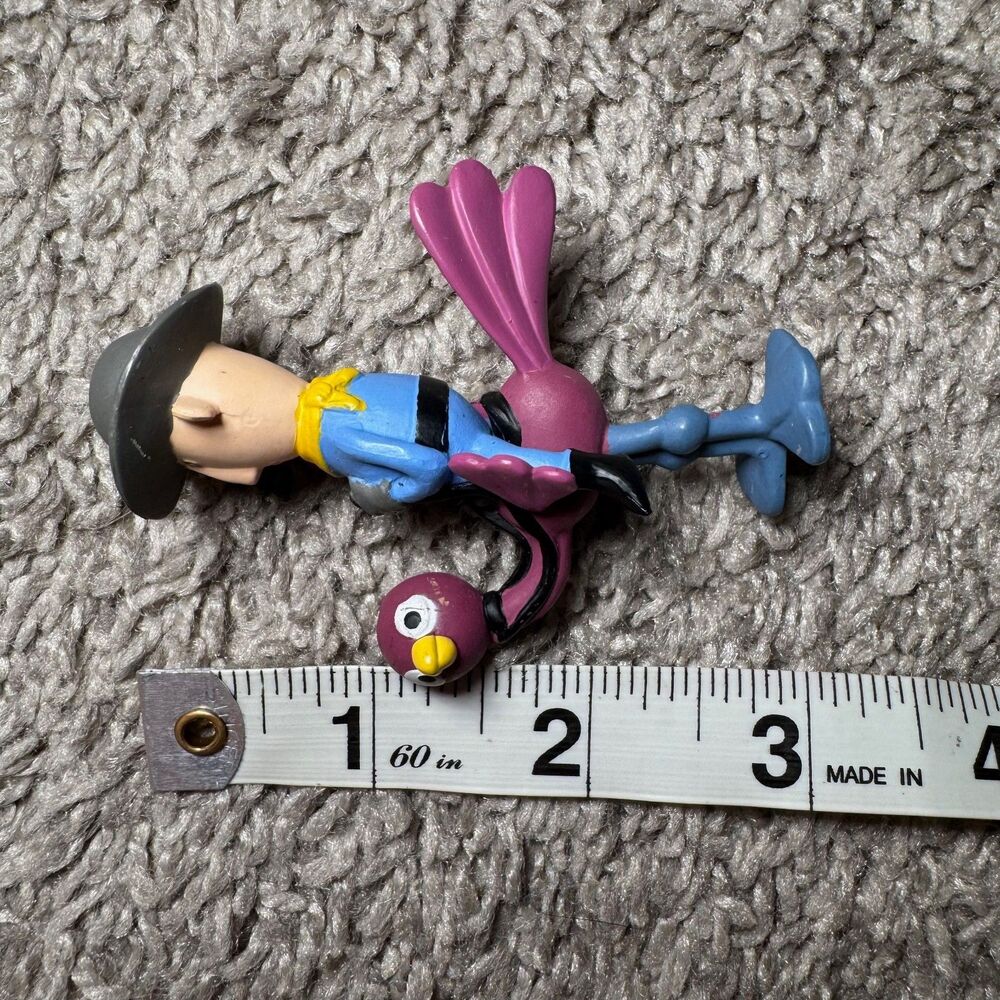 Cowboy Riding OSTRICH Plastic Figure Island Misfit Toy 2002 Rudolph 3" Tall VTG - Picture 3 of 6